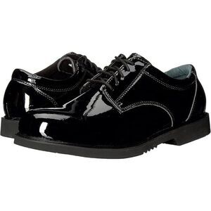 Thorogood Uniform Classics Oxford High Gloss Pormeric Black Men's 10.5 Wide Shoe